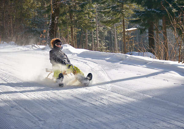 Rodeln am Riedlberg, Bayerischer Wald